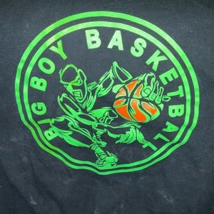 Vintage XL Black & Green BIG BOY BASKETBALL T-SHIRT
